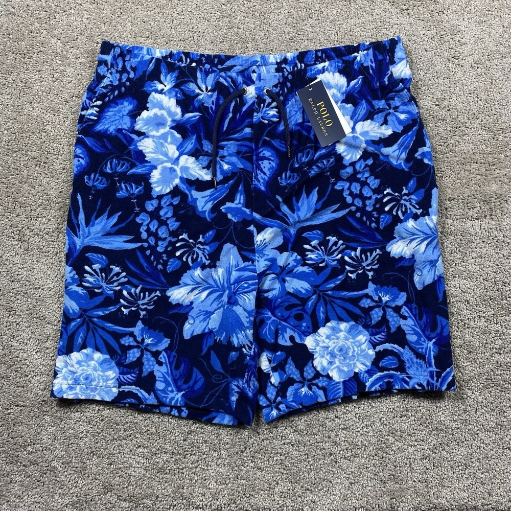Polo by Ralph Lauren Blue Floral towel terry cloth Shorts